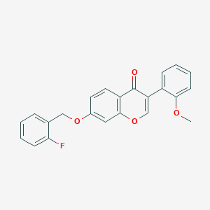 molecular formula C23H17FO4 B383590 7-[(2-Fluorophenyl)methoxy]-3-(2-methoxyphenyl)chromen-4-one CAS No. 610750-34-0