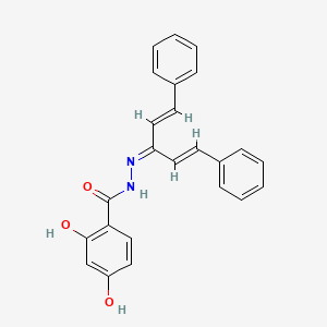 molecular formula C24H20N2O3 B3835901 2,4-dihydroxy-N'-[3-phenyl-1-(2-phenylvinyl)-2-propen-1-ylidene]benzohydrazide 