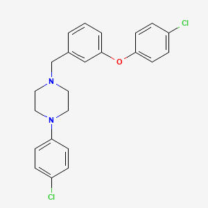 molecular formula C23H22Cl2N2O B3835936 1-[3-(4-chlorophenoxy)benzyl]-4-(4-chlorophenyl)piperazine 