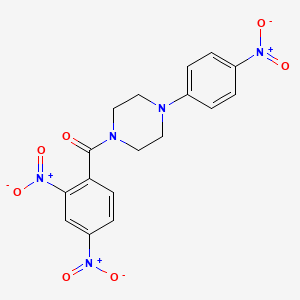 molecular formula C17H15N5O7 B3835951 1-(2,4-dinitrobenzoyl)-4-(4-nitrophenyl)piperazine 