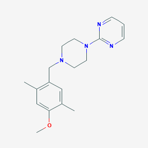 molecular formula C18H24N4O B3835966 2-[4-(4-methoxy-2,5-dimethylbenzyl)-1-piperazinyl]pyrimidine 