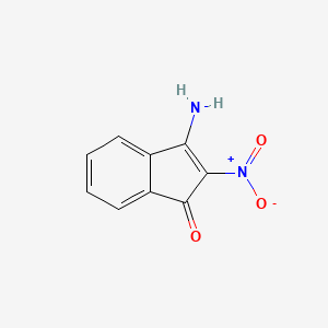 molecular formula C9H6N2O3 B3835990 3-amino-2-nitro-1H-inden-1-one 