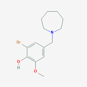 molecular formula C14H20BrNO2 B3835997 4-(1-azepanylmethyl)-2-bromo-6-methoxyphenol 