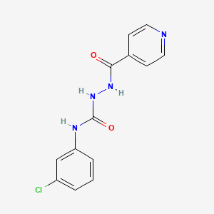 molecular formula C13H11ClN4O2 B3836009 N-(3-chlorophenyl)-2-isonicotinoylhydrazinecarboxamide 