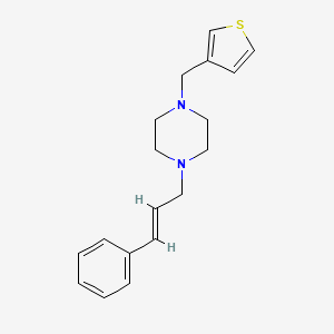 molecular formula C18H22N2S B3836039 1-(3-phenyl-2-propen-1-yl)-4-(3-thienylmethyl)piperazine 