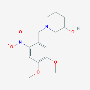 molecular formula C14H20N2O5 B3836050 1-(4,5-dimethoxy-2-nitrobenzyl)-3-piperidinol 