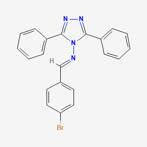 molecular formula C21H15BrN4 B3836052 N-(4-bromobenzylidene)-3,5-diphenyl-4H-1,2,4-triazol-4-amine 