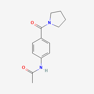 molecular formula C13H16N2O2 B3836058 N-[4-(1-pyrrolidinylcarbonyl)phenyl]acetamide 