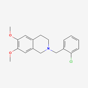 molecular formula C18H20ClNO2 B3836068 2-(2-chlorobenzyl)-6,7-dimethoxy-1,2,3,4-tetrahydroisoquinoline 