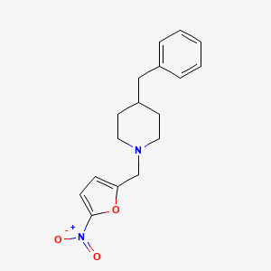 4-benzyl-1-[(5-nitro-2-furyl)methyl]piperidine