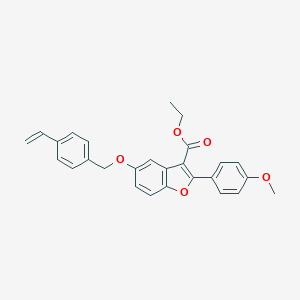 Ethyl 5-[(4-ethenylphenyl)methoxy]-2-(4-methoxyphenyl)-1-benzofuran-3-carboxylate