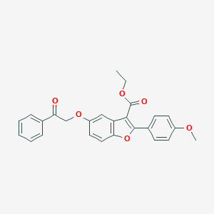 Ethyl 2-(4-methoxyphenyl)-5-(2-oxo-2-phenylethoxy)-1-benzofuran-3-carboxylate