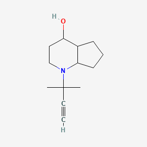 molecular formula C13H21NO B3836121 1-(1,1-dimethyl-2-propyn-1-yl)octahydro-1H-cyclopenta[b]pyridin-4-ol 