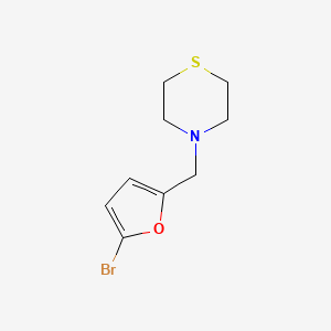 molecular formula C9H12BrNOS B3836125 4-[(5-bromo-2-furyl)methyl]thiomorpholine 