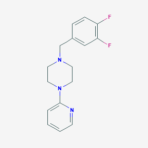 molecular formula C16H17F2N3 B3836135 1-(3,4-difluorobenzyl)-4-(2-pyridinyl)piperazine 