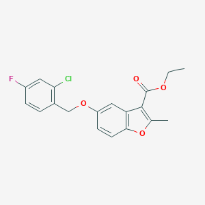 Ethyl 5-[(2-chloro-4-fluorophenyl)methoxy]-2-methyl-1-benzofuran-3-carboxylate
