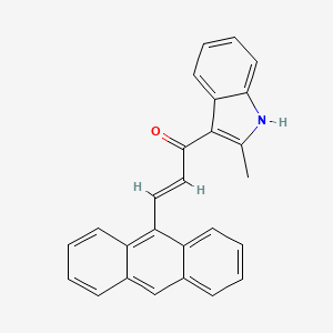 molecular formula C26H19NO B3836143 3-(9-anthryl)-1-(2-methyl-1H-indol-3-yl)-2-propen-1-one 