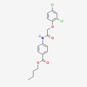 molecular formula C19H19Cl2NO4 B3836180 butyl 4-{[(2,4-dichlorophenoxy)acetyl]amino}benzoate 