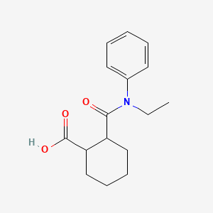 molecular formula C16H21NO3 B3836188 2-{[ethyl(phenyl)amino]carbonyl}cyclohexanecarboxylic acid 