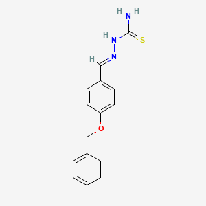 molecular formula C15H15N3OS B3836189 4-(benzyloxy)benzaldehyde thiosemicarbazone 
