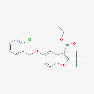 molecular formula C22H23ClO4 B383619 Ethyl 2-tert-butyl-5-[(2-chlorophenyl)methoxy]-1-benzofuran-3-carboxylate CAS No. 384802-99-7