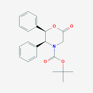 molecular formula C21H23NO4 B038362 tert-Butyl (2R,3S)-(-)-6-oxo-2,3-diphenyl-4-morpholinecarboxylate CAS No. 112741-49-8