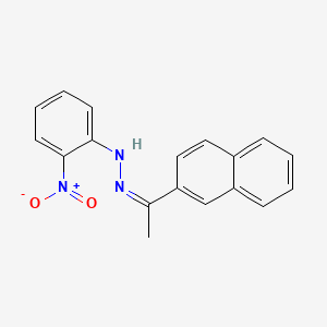 molecular formula C18H15N3O2 B3836200 1-(2-naphthyl)ethanone (2-nitrophenyl)hydrazone 