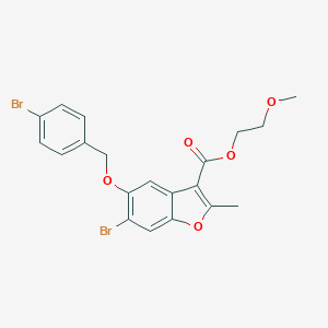 2-Methoxyethyl 6-bromo-5-[(4-bromophenyl)methoxy]-2-methyl-1-benzofuran-3-carboxylate