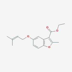 molecular formula C17H20O4 B383622 Ethyl 2-methyl-5-[(3-methylbut-2-EN-1-YL)oxy]-1-benzofuran-3-carboxylate CAS No. 384362-70-3