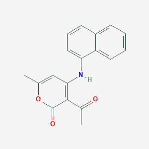 molecular formula C18H15NO3 B3836220 3-acetyl-6-methyl-4-(1-naphthylamino)-2H-pyran-2-one 
