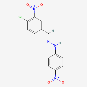 molecular formula C13H9ClN4O4 B3836222 4-chloro-3-nitrobenzaldehyde (4-nitrophenyl)hydrazone CAS No. 5271-42-1