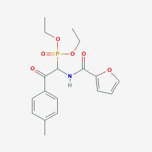 molecular formula C18H22NO6P B383624 Diethyl 1-(2-furoylamino)-2-(4-methylphenyl)-2-oxoethylphosphonate 