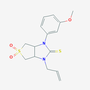 1-allyl-3-(3-methoxyphenyl)tetrahydro-1H-thieno[3,4-d]imidazole-2(3H)-thione 5,5-dioxide