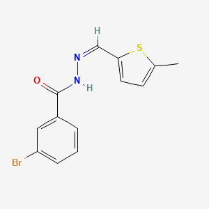molecular formula C13H11BrN2OS B3836281 3-bromo-N'-[(5-methyl-2-thienyl)methylene]benzohydrazide 