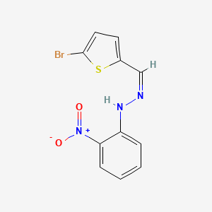 molecular formula C11H8BrN3O2S B3836290 5-bromo-2-thiophenecarbaldehyde (2-nitrophenyl)hydrazone 