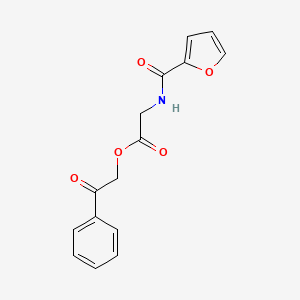 molecular formula C15H13NO5 B3836303 2-oxo-2-phenylethyl N-2-furoylglycinate 
