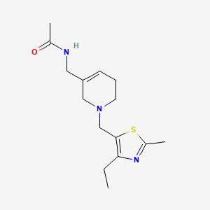 molecular formula C15H23N3OS B3836305 N-({1-[(4-ethyl-2-methyl-1,3-thiazol-5-yl)methyl]-1,2,5,6-tetrahydropyridin-3-yl}methyl)acetamide 