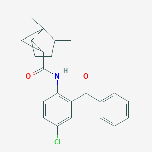 N-(2-benzoyl-4-chlorophenyl)-2,6-dimethyltricyclo[3.2.0.0(2,6)]heptane-1-carboxamide