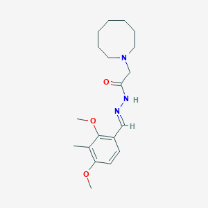 molecular formula C19H29N3O3 B3836338 2-(1-azocanyl)-N'-(2,4-dimethoxy-3-methylbenzylidene)acetohydrazide 