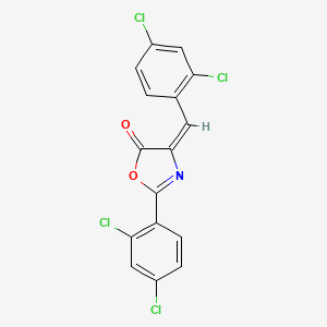 molecular formula C16H7Cl4NO2 B3836353 4-(2,4-dichlorobenzylidene)-2-(2,4-dichlorophenyl)-1,3-oxazol-5(4H)-one 