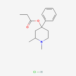 molecular formula C16H24ClNO2 B3836358 1,2-dimethyl-4-phenyl-4-piperidinyl propanoate hydrochloride 