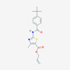 molecular formula C19H22N2O3S B383636 Allyl 2-[(4-tert-butylbenzoyl)amino]-4-methyl-1,3-thiazole-5-carboxylate CAS No. 431053-97-3