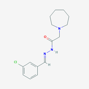 molecular formula C15H20ClN3O B3836360 2-(1-azepanyl)-N'-(3-chlorobenzylidene)acetohydrazide 