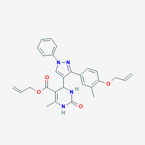 prop-2-enyl 6-methyl-4-[3-(3-methyl-4-prop-2-enoxyphenyl)-1-phenylpyrazol-4-yl]-2-oxo-3,4-dihydro-1H-pyrimidine-5-carboxylate