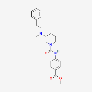 molecular formula C23H29N3O3 B3836383 methyl 4-[({3-[methyl(2-phenylethyl)amino]-1-piperidinyl}carbonyl)amino]benzoate 