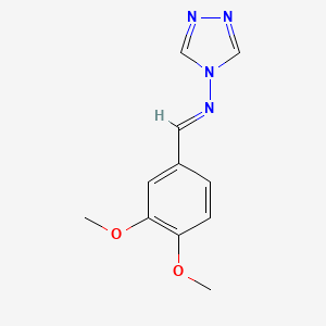 molecular formula C11H12N4O2 B3836402 N-(3,4-dimethoxybenzylidene)-4H-1,2,4-triazol-4-amine 