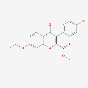 molecular formula C20H17BrO5 B383643 ethyl 3-(4-bromophenyl)-7-ethoxy-4-oxo-4H-chromene-2-carboxylate CAS No. 578699-04-4