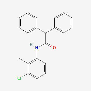 molecular formula C21H18ClNO B3836431 N-(3-chloro-2-methylphenyl)-2,2-diphenylacetamide 