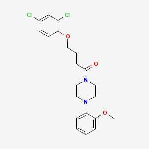 molecular formula C21H24Cl2N2O3 B3836434 1-[4-(2,4-dichlorophenoxy)butanoyl]-4-(2-methoxyphenyl)piperazine 