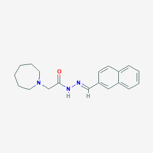 molecular formula C19H23N3O B3836438 2-(1-azepanyl)-N'-(2-naphthylmethylene)acetohydrazide 